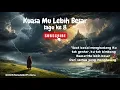 Lagu **🎵 *Lagu Kuasa-Mu Lebih Besar!* [8] - Iman Kuat Saat Hidup Diuji 🌪️🔥**