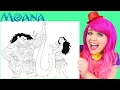 Coloring Moana Friends Pencils Crayons