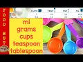 Baking Conversion Chart Grams Ml Cups Tablespoon Teaspoon measurements by FooD HuT