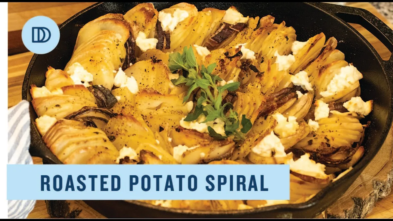 Roasted Potato Spiral: Greek-Style