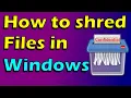 How to shred files in Windows with Cipher