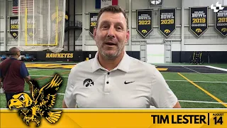 Tim Lester Iowa Football Aug 14