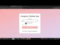 Anagram Checker App Using HTML CSS and JavaScript with Source Code