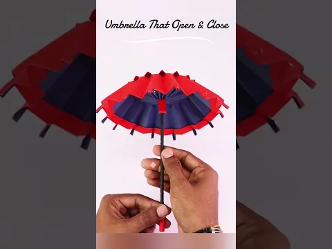 This Paper Umbrella Actually Opens & Closes! 😍🌂☂️ #shorts #diy #craft