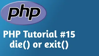 PHP Tutorial in Hindi PHP die exit and error handling part 15 2020