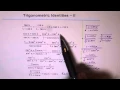 Trigonometric Identities Worksheet 2