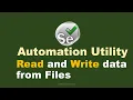 Automation utility to read and write data from files using Java