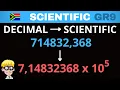 Scientific Notation grade 9 Decimal to scientific
