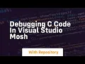 Debugging c code in visual studio mosh