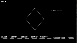 Diagonal Box with Draw Statement in Screen1 GW BASIC Programming Tutorial