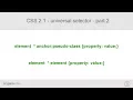 CSS 2 1 - css selectors
