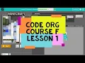 Code org Course F Lesson 1 Functions in Minecraft - Code Org 2020