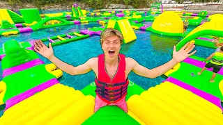 Download WORLDS BIGGEST INFLATABLE BACKYARD WATERPARK!! MP3