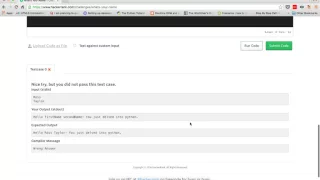 007 Python at hackerrank What s Your Name