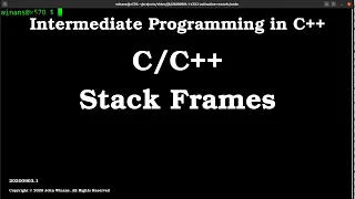 Stack Frames and gdb
