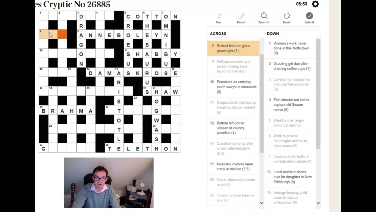 Solving The Times crossword on 17 Nov 2017