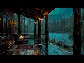 Download Lagu Rain in The Lakeside Wooden Porch 🌦️ Rainy Day and Bonfire for Deep Sleep and Relaxation