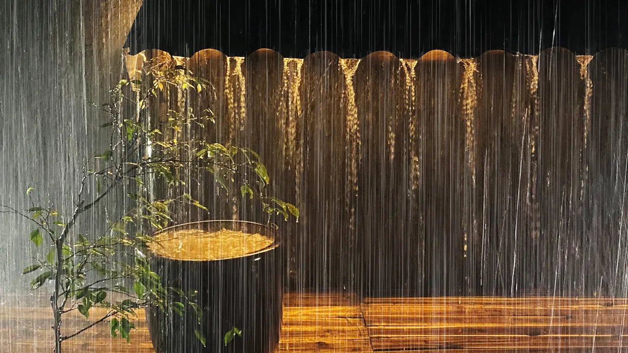 Sleep Hypnosis to Fall into Sleep in 3 Minutes with Heavy Rain & Torrential Thunder Sounds at Night