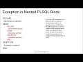 Oracle PLSQL - Exception Handling