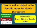 How to add an object in the Specific Index Position in the vector