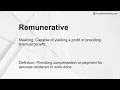 Remunerative Meaning