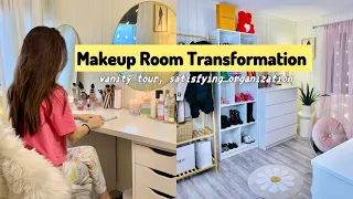 My Dream Makeup Room Transformation | Complete Vanity Makeover | Satisfying Organization