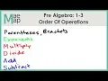PreAlgebra 1-3 Order of Operations