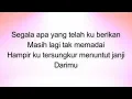 Haqiem Rusli  - Segalanya Lirik