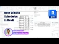 Note Blocks Schedules in Revit