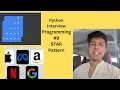 PYTHON PROGRAMMING PATTERN 9 PYTHON INTERVIEW QUESTION DATA ENGINEERING INTERVIEW QUESTION