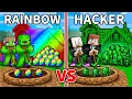 Lagu JJ and Mikey: RAINBOW vs HACKER MINE BATTLE in Minecraft - Maizen