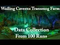 WoW Gold Farm Wailing Caverns Transmog 100 Run Data Collection