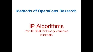 MEIE3271 Methods of Operations Research 05 IP Algorithms Part 006