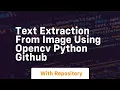 text extraction from image using opencv python github