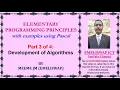 Elementary Programming Principles Development of Algorithms