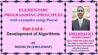 Elementary Programming Principles Development of Algorithms