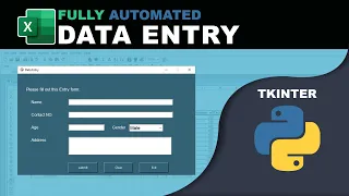 Fully Automated Data Entry User Form Using Python GUI Tkinter Project