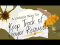 A Really Cool Way To Keep Track of Prayer
