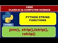 String Functions split join strip lstrip rstrip Part 2