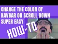 How To Use Jquery To Change Color of Navigation On Scroll Down