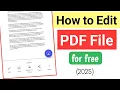 How to Edit PDF File for Free 2025