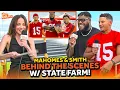 Chiefs Patrick Mahomes Trey Smith Take Kay Adams Behind The Scenes of NEW State Farm Commercial