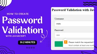 How to Create Password Validation with JavaScript In 2 Minutes