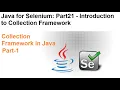 Java for Selenium Part21 What is Collection Framework In Java
