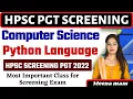 Python Language HPSC PGT Computer Science Topic By Meena Mam Achievers Academy