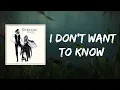 Download Lagu Fleetwood Mac - I Don't Want to Know (Lyrics)