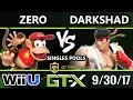 GTX 2017 Smash 4 - TSM | ZeRo (Diddy Kong) Vs. E2C | DarkShad (Ryu) - Wii U Pools
