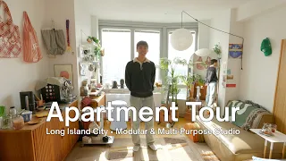 How He Made a 500 Sq Ft NYC Studio Apartment Incredibly Functional - FULL TOUR