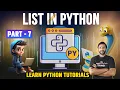 How to Use List in Python Python Tutorial for Beginners Learn Python Programming