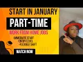 Start in January-Part-Time 36- Immediate Start Work-From-Home Jobs 2025